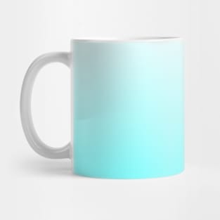 White to Aqua Blue Gradient Mug